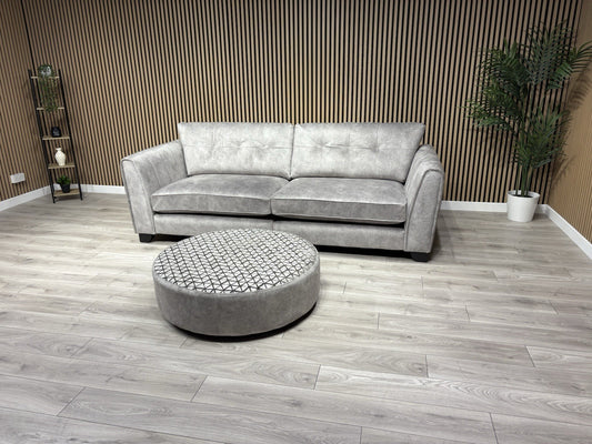 Furniture Village ARIANA Fabric 4 Seater Sofa + Twister Footstool - RRP £2,640