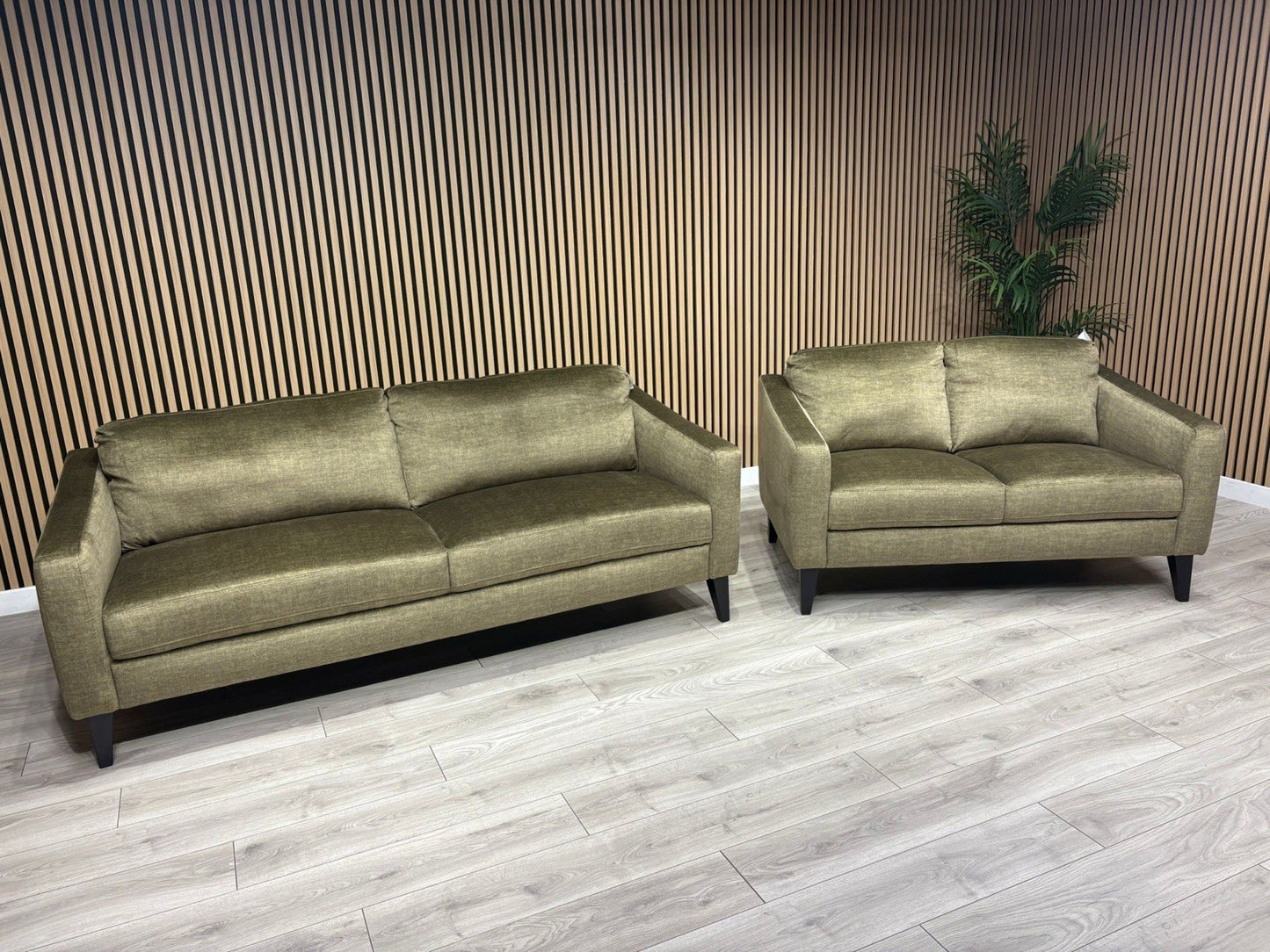 John Lewis BAILEY Style Fabric 3 Seater + 2 Seater Sofa Set, Olive - RRP £2,978