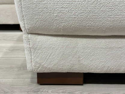 AZZURO Premium Fabric Corner Chaise Sofa Bed with Storage, Cream - RRP £1,799