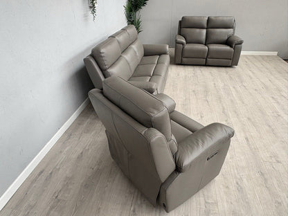 Furniture Village RAVEN Leather 3 + 2 Seater + Armchair Power Recliner Sofa Set