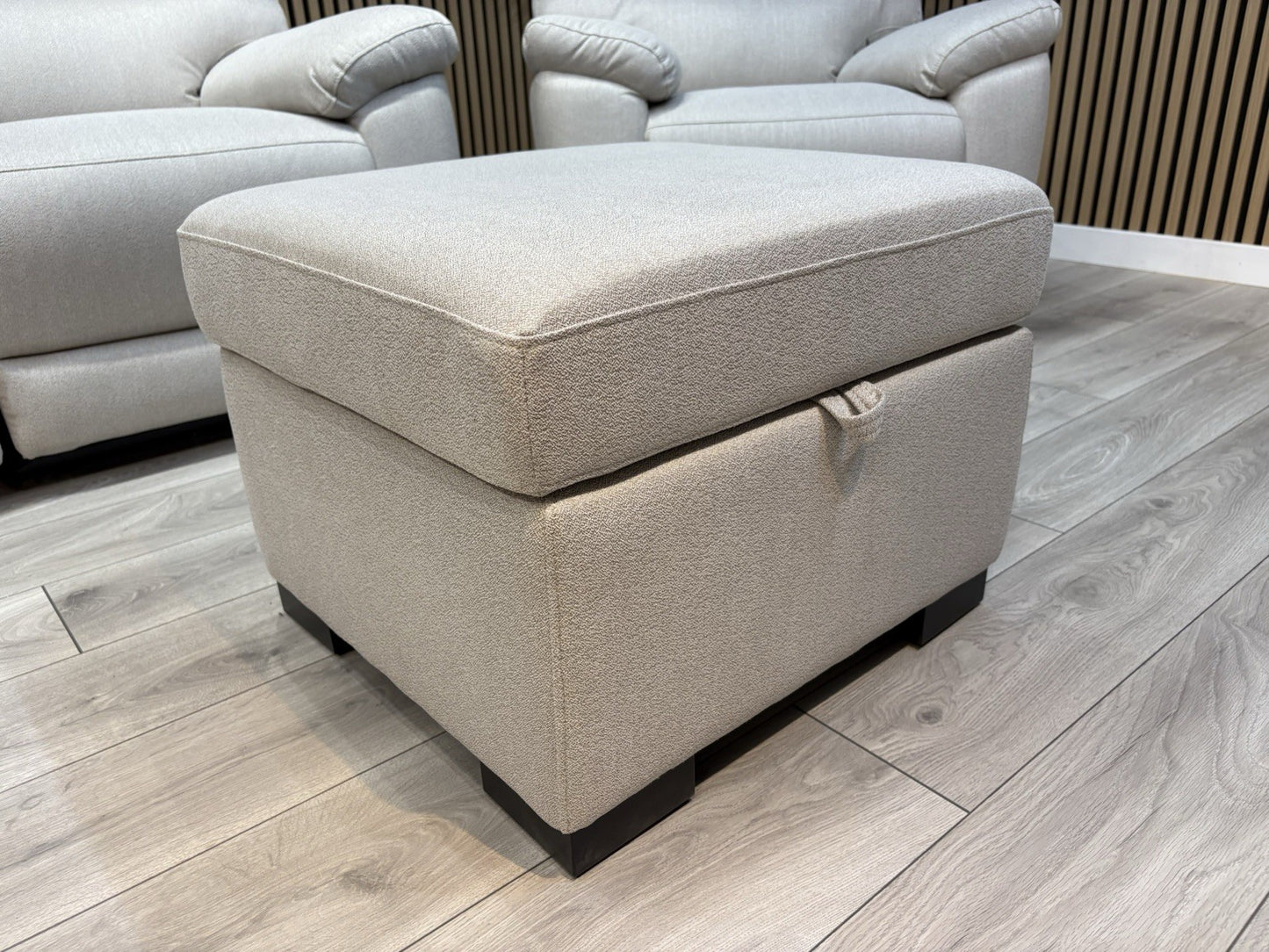 DFS - CAYDANCE Fabric 2 Seater Sofa + Armchair + Stool, Recliners - RRP £2,018