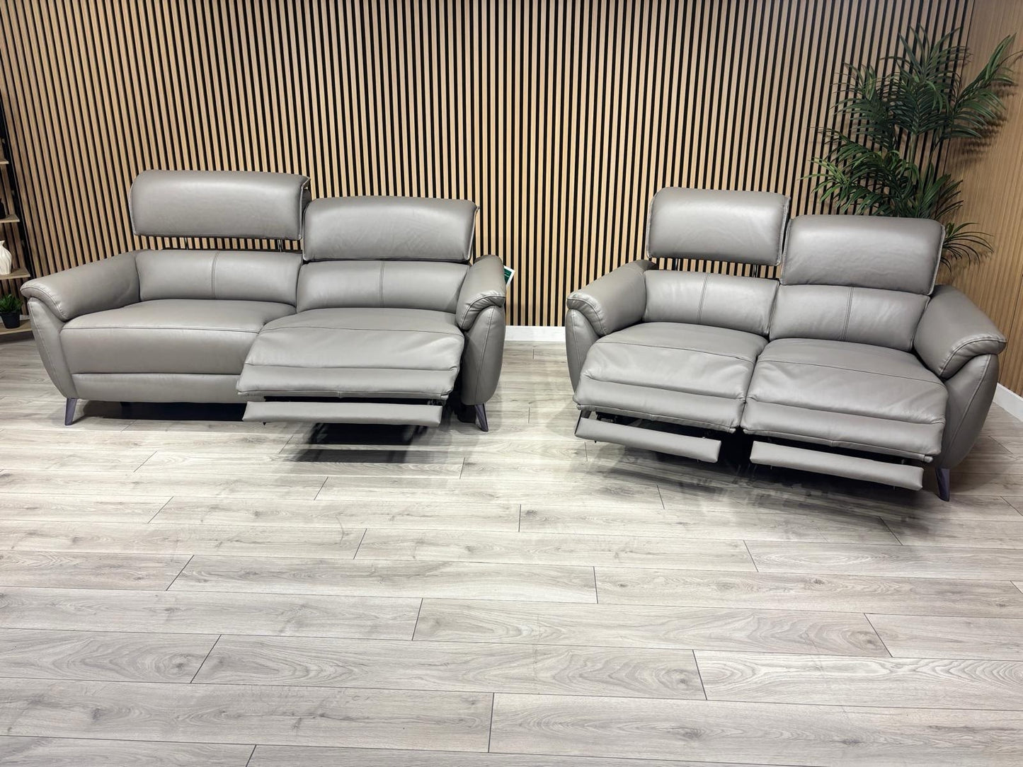 Furniture Village JUDE Style Leather 3 + 2 Seater Power Sofa Set - RRP £4,690