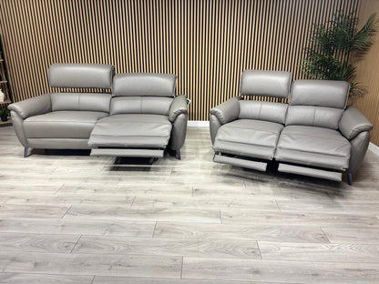 Furniture Village JUDE Style Leather 3 + 2 Seater Power Sofa Set - RRP £4,690