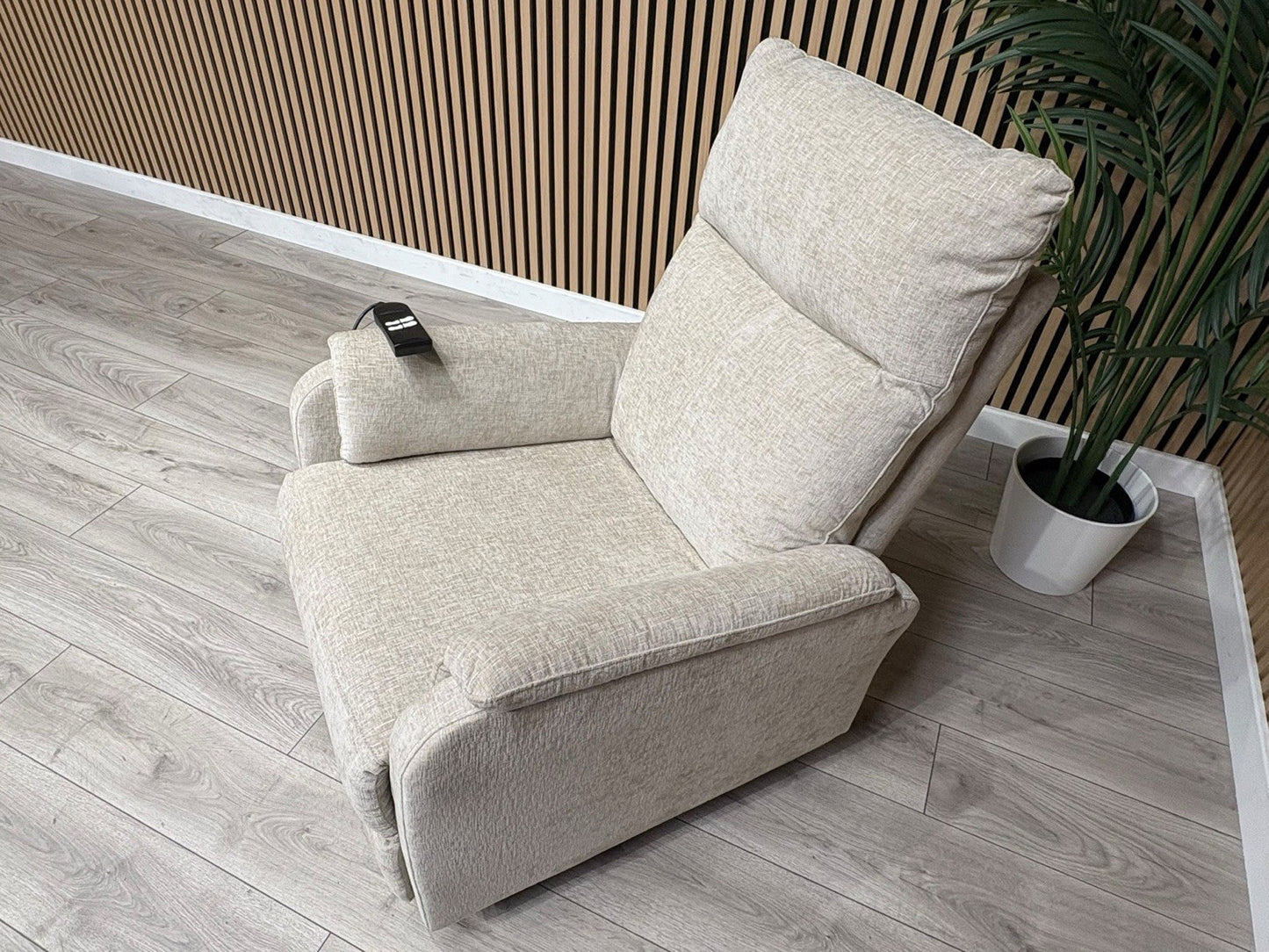 Furniture Village Fabric Rise & Recline Armchair, Linen - RRP £1299