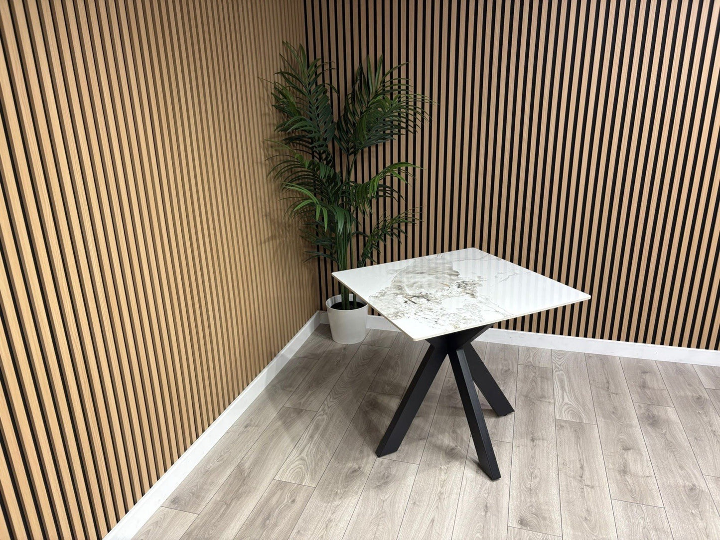 NEXT Sample - Crete Marble Effect Square Dining Table - RRP £699