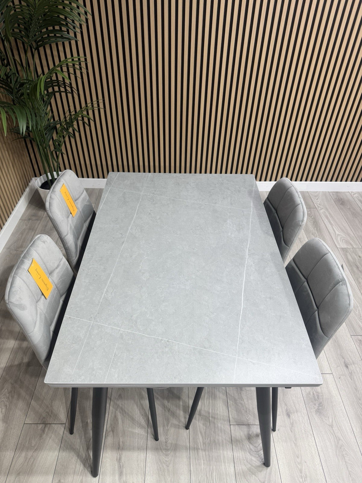 NEXT Sample - VERONA Marble Effect Extending Dining Table + 4 x Chairs RRP £1799