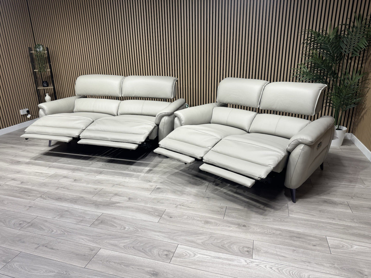 Furniture Village JUDE Style Leather 3 + 2 Seater Power Sofa Set - RRP £4,690