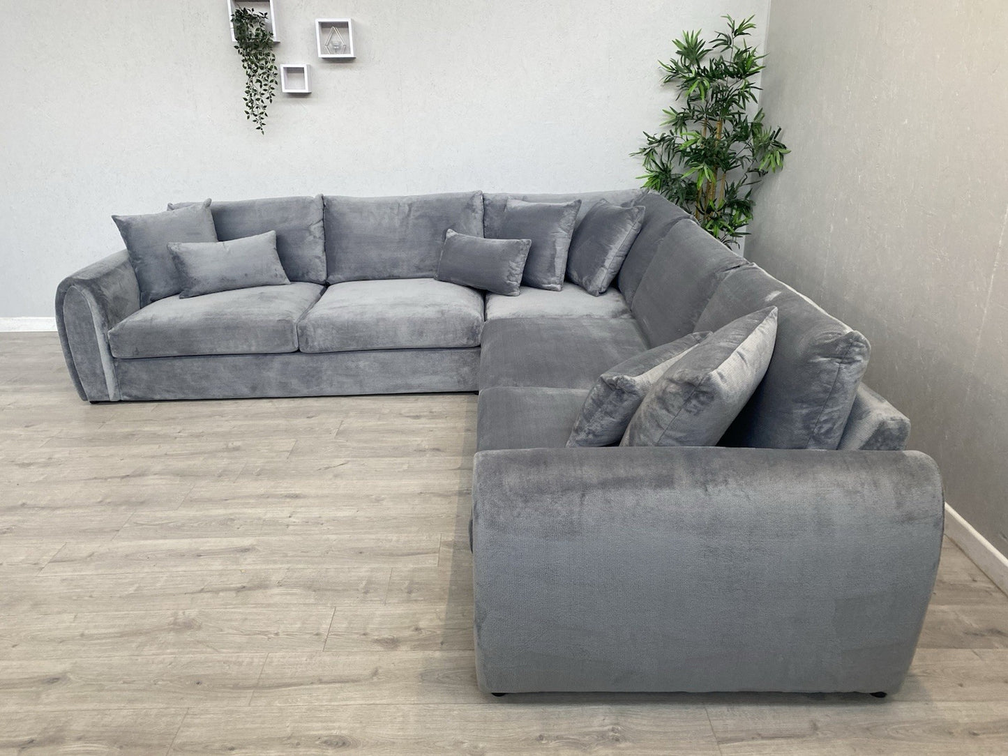 Sofology - MARBLE ARCH Style Fabric Large 2 Corner 2 Sofa, Grey - RRP £3,999