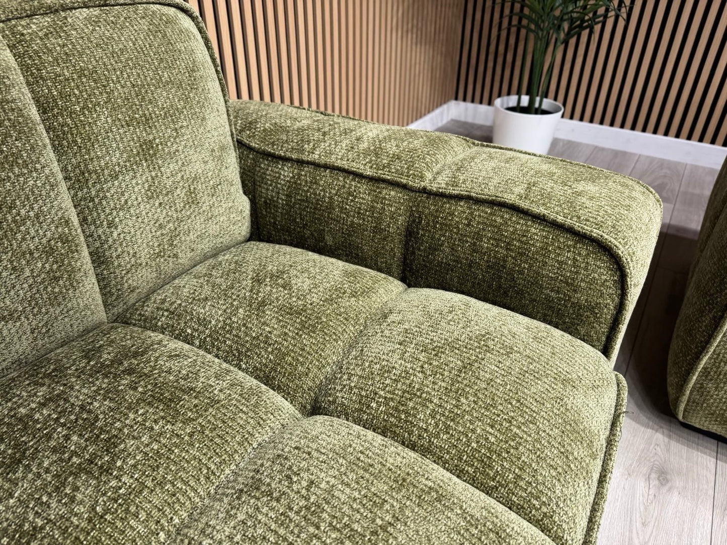 PARIS Fabric 3 Seater + 2 Seater Sofa Set, Olive - RRP £2,578