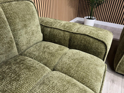 PARIS Fabric 3 Seater + 2 Seater Sofa Set, Olive - RRP £2,578
