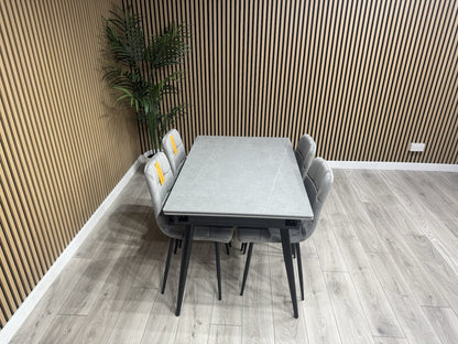 NEXT Sample - VERONA Marble Effect Extending Dining Table + 4 x Chairs RRP £1799