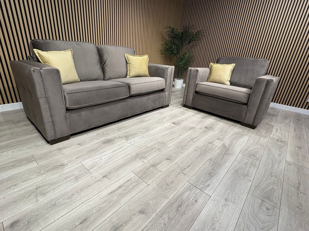 NEXT Sample Fabric 3 Seater Sofa + Love Chair Set - RRP £2498
