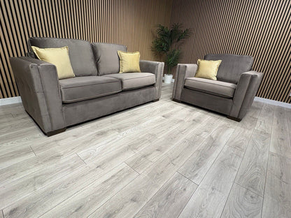 NEXT Sample Fabric 3 Seater Sofa + Love Chair Set - RRP £2498