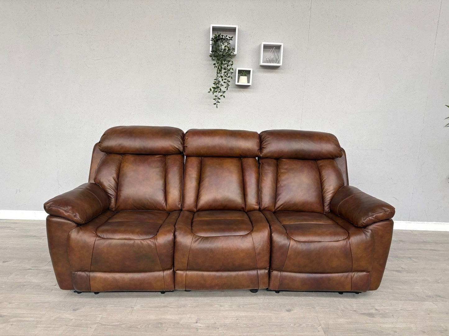 DFS Bravado Leather 3 Seater Sofa, Power Recliners, Fold Down Table - RRP £1,999