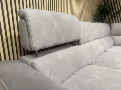 Furniture Village MOET Style Fabric RHF Chaise Power Recliner Corner Sofa