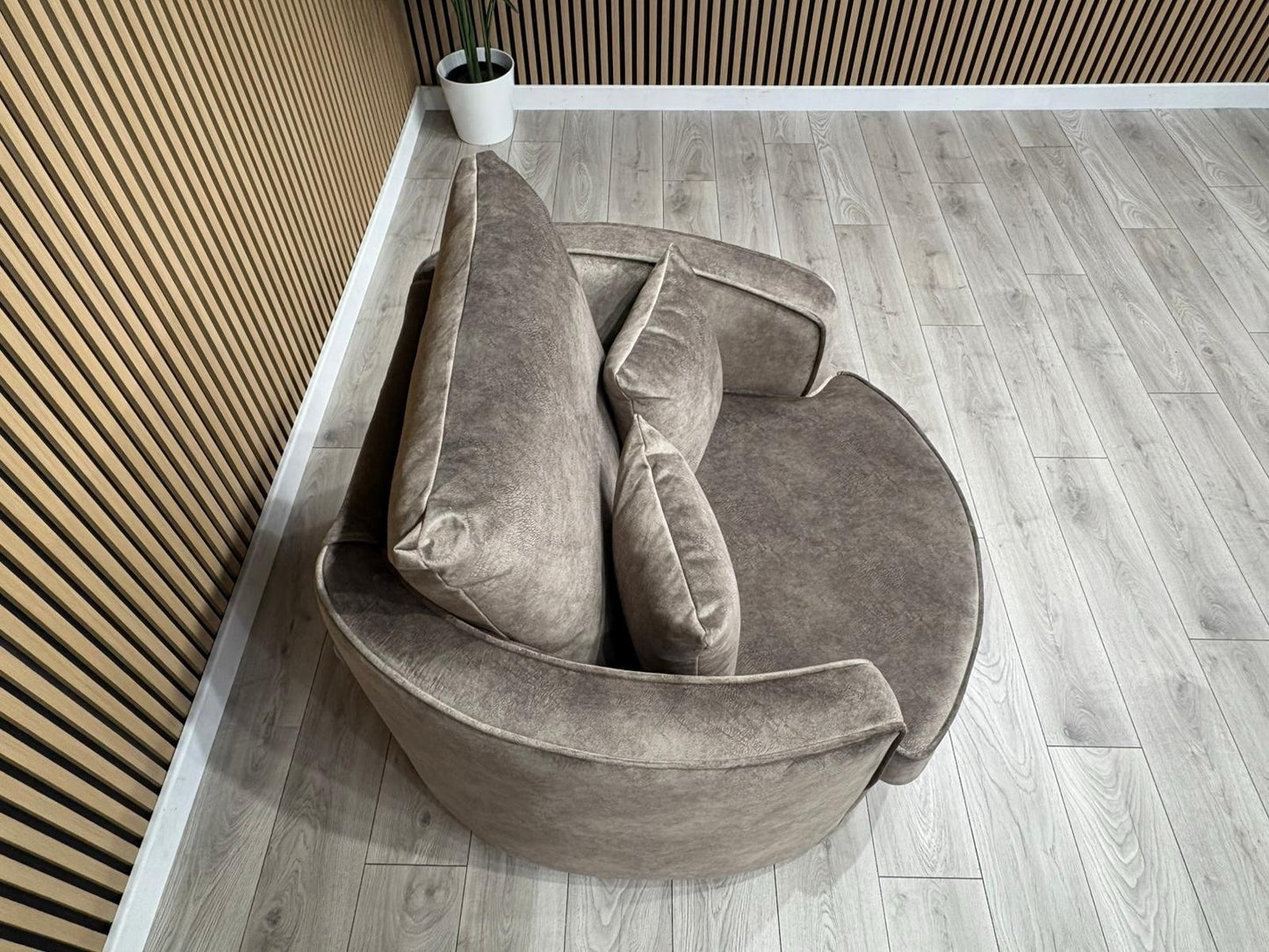 DFS - CHERISHED Style Fabric Swivel Armchair, Formal Back - RRP £949