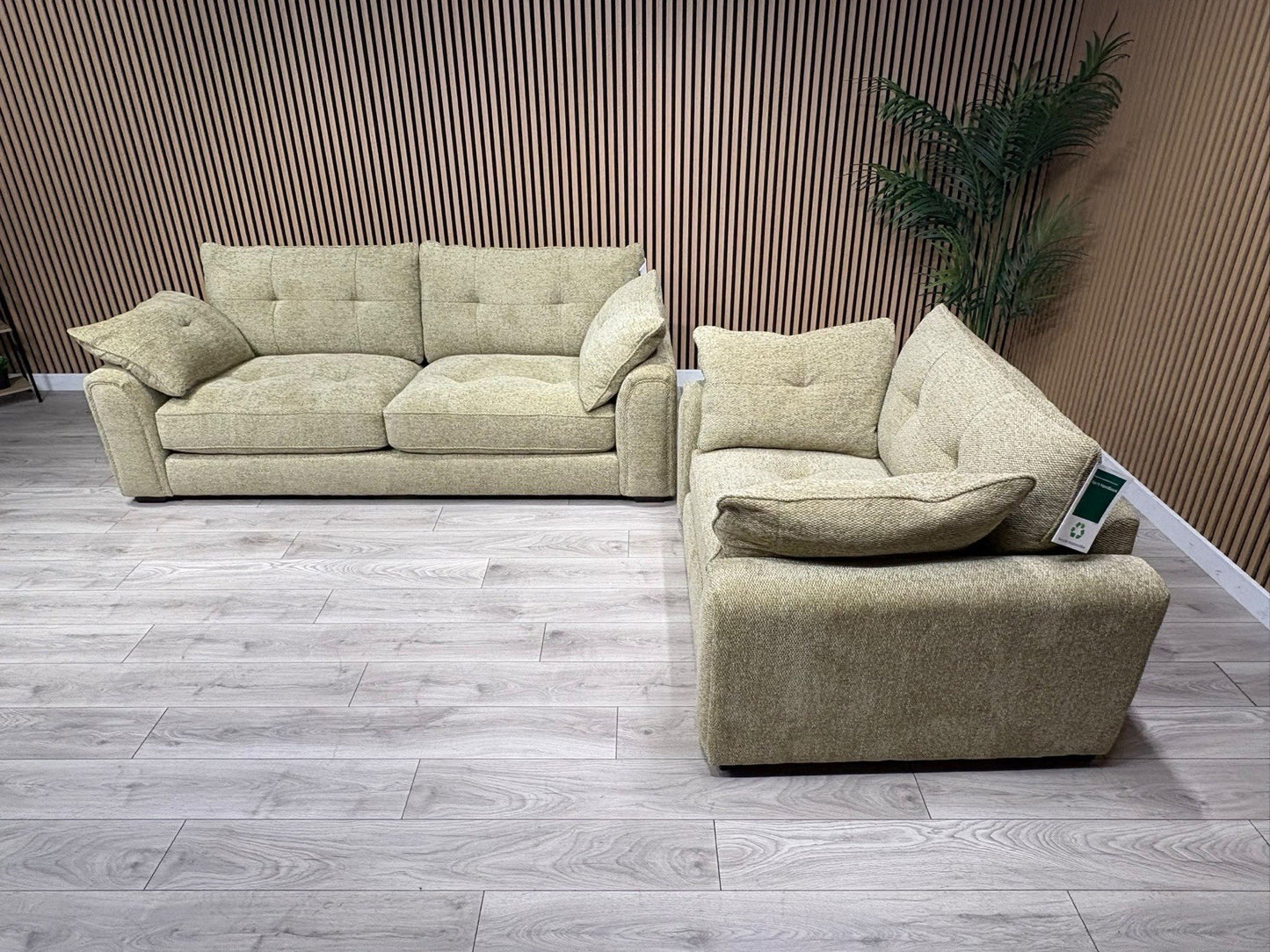 Davina Fabric Large 3 Seater Sofa + Love Chair Set - RRP £2698