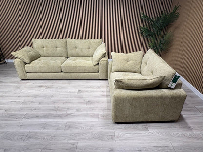 Davina Fabric Large 3 Seater Sofa + Love Chair Set - RRP £2698