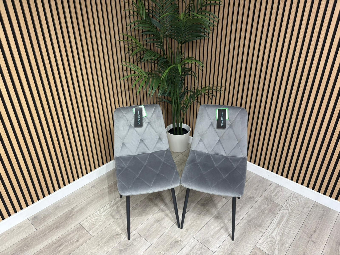 NEXT Sample - Brushed velvet dining chairs