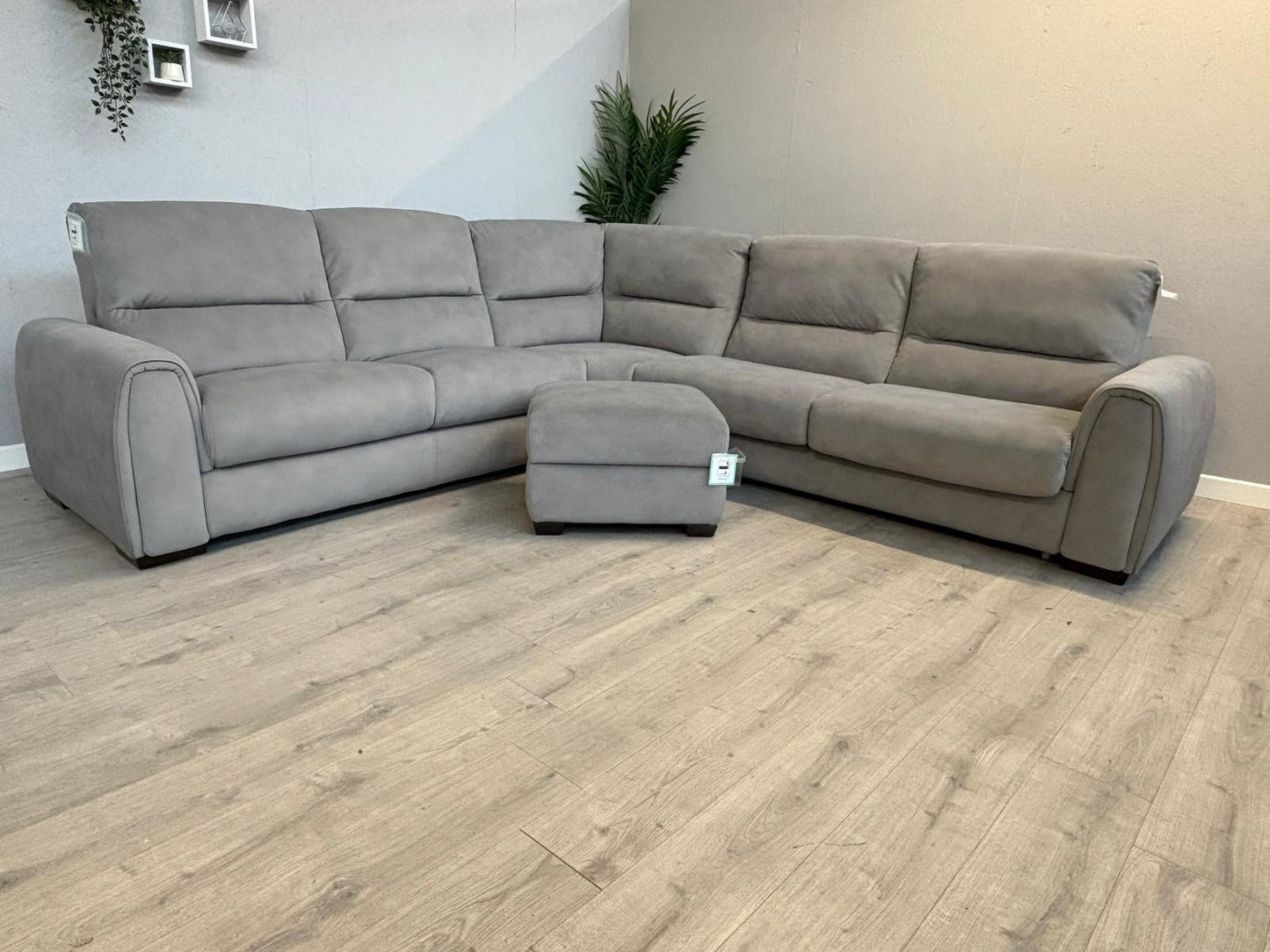 Furniture Village FLEX Fabric Large RHF Corner Sofa Bed + Footstool - RRP £3,390