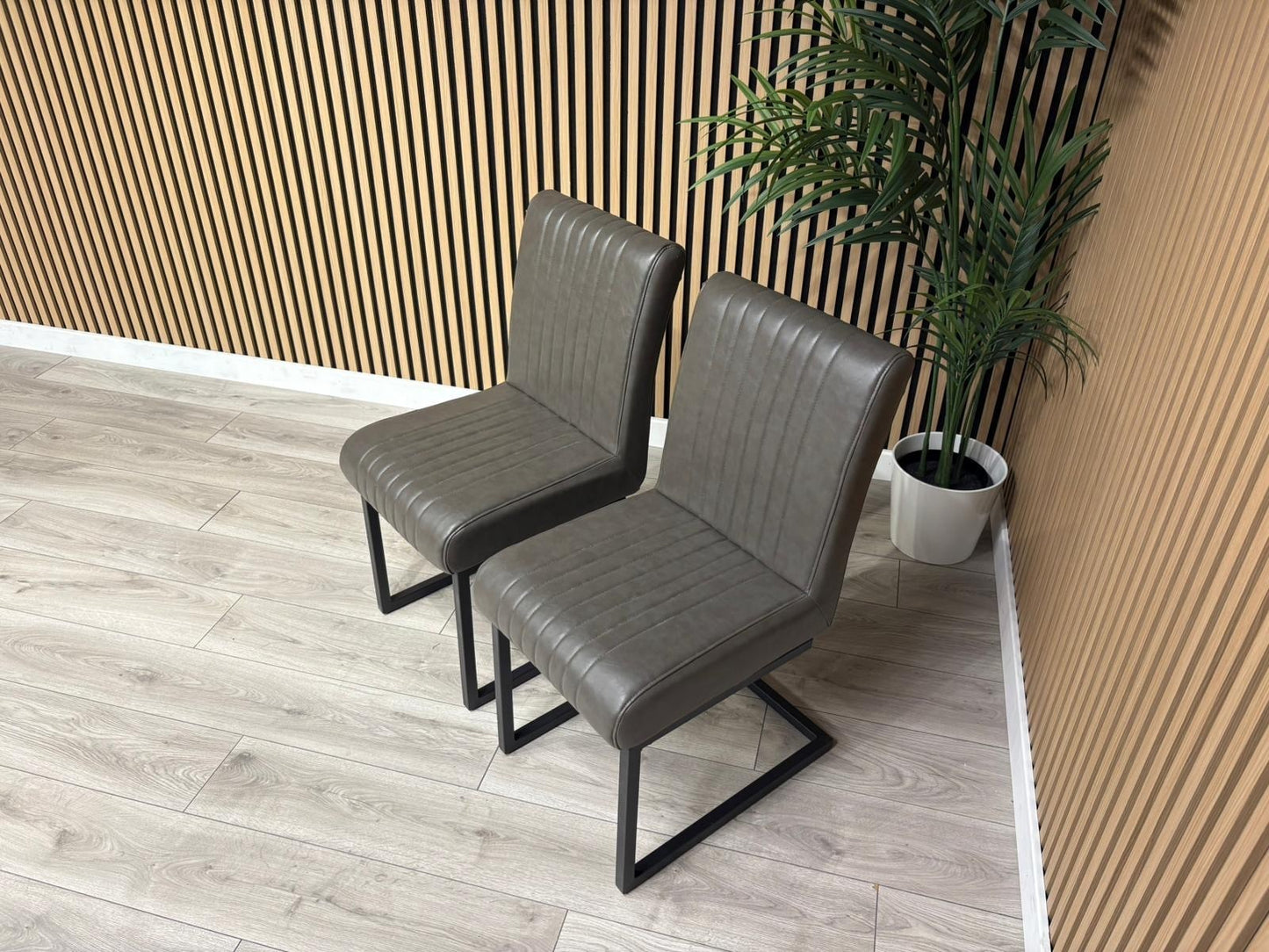 NEXT Sample - RIGA Industrial leather dining chairs