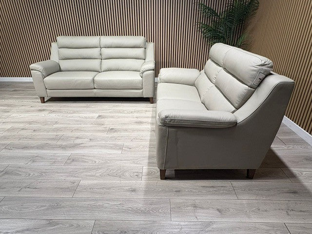 John Lewis Sample BELLA Leather Sofa, Pearl - Different Combinations Available