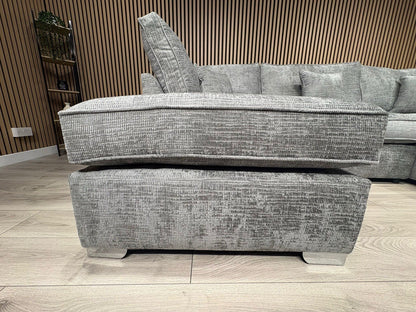 NEXT Premium Fabric U Shaped Corner Chaise Sofa + Footstool - RRP £2599