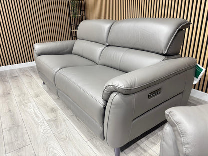 Furniture Village JUDE Style Leather 3 + 2 Seater Power Sofa Set - RRP £4,690