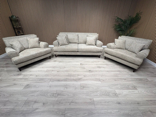 Laura Ashley LYNDEN Style Fabric 3 Seater Sofa + 2 x Armchairs Set - RRP £3395