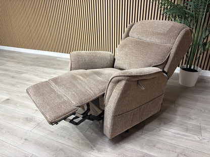 Furniture Village Fabric Rise & Recline Armchair, Mocha RRP £1499