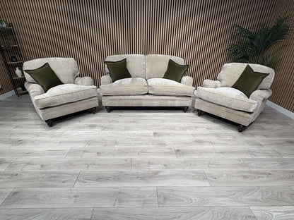 Laura Ashley HERITAGE Style Fabric 2 Seater Sofa + 2x Armchairs Set - RRP £3725