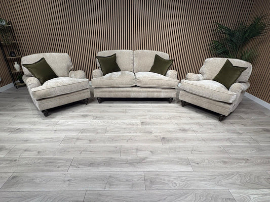 Laura Ashley HERITAGE Style Fabric 2 Seater Sofa + 2x Armchairs Set - RRP £3725