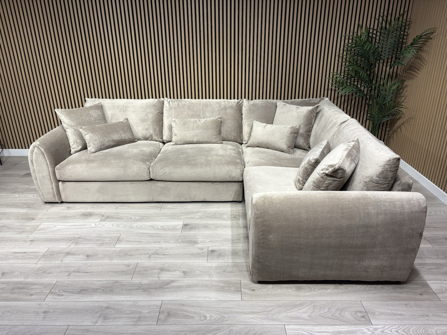 Sofology MARBLE ARCH Style Fabric RHF Corner Sofa, Beige - RRP £3,599