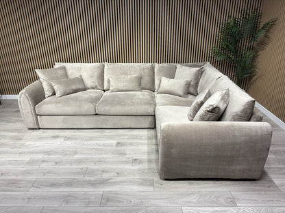 Sofology MARBLE ARCH Style Fabric RHF Corner Sofa, Mocha - RRP £3,599