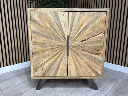 NEXT Sample - Geo Mango Wood Hall Cabinet - RRP: £895