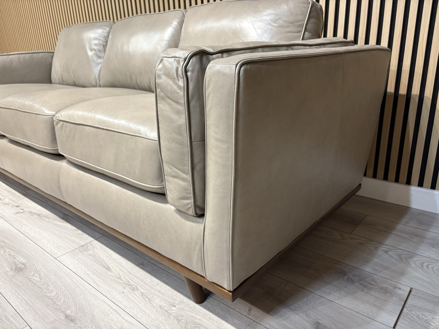 John Lewis Sample VALENCIA 3 Seater + Armchair Leather Sofa Set - RRP £4,198