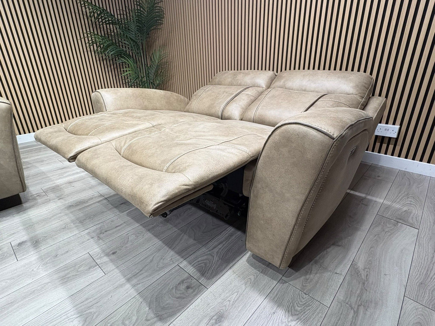 DFS 3 Seater + 2 Seater Fabric Power Recliner Sofa Set - RRP £3698