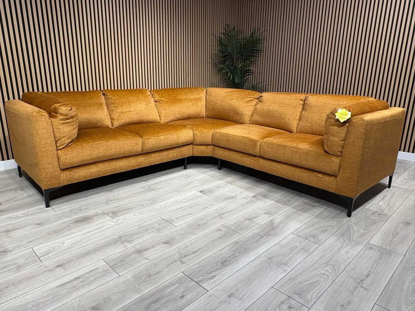 NEW Rene Fabric Corner Sofa, Amber - RRP £2495