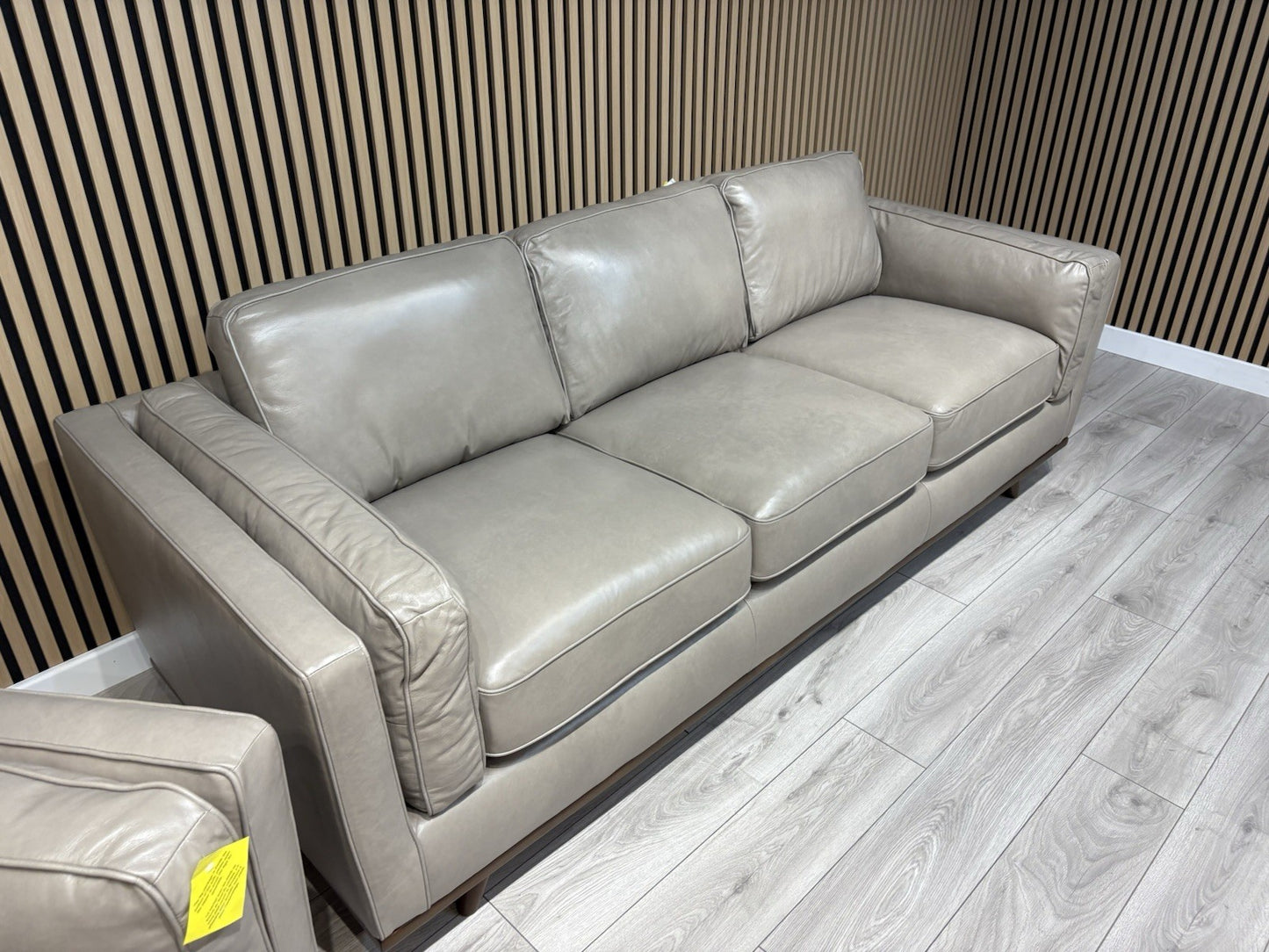 John Lewis Sample VALENCIA 3 Seater + Armchair Leather Sofa Set - RRP £4,198