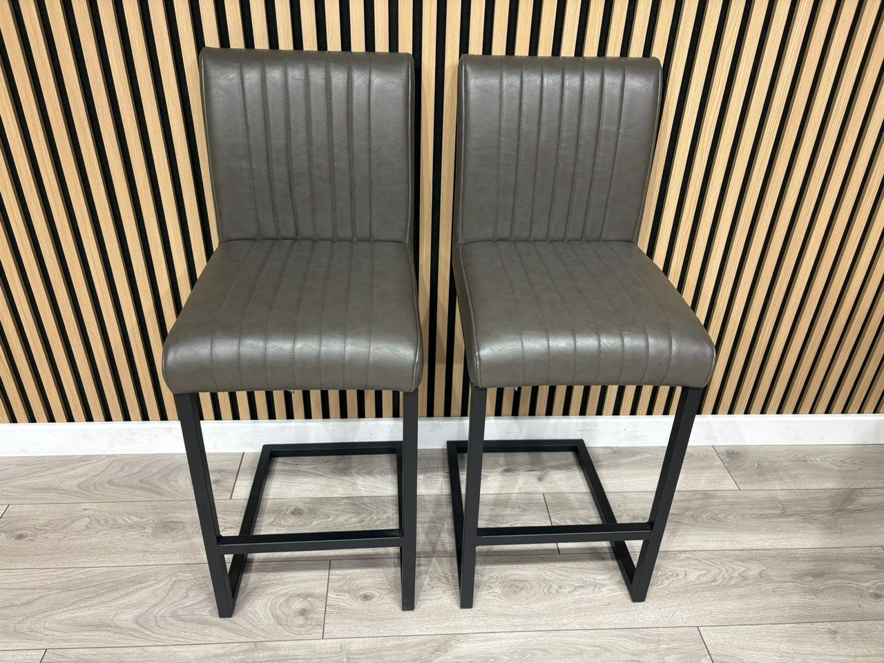 NEXT Sample - RIGA Industrial leather Bar Stools