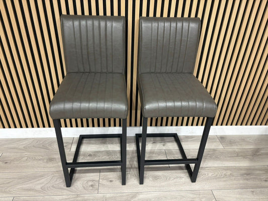 NEXT Sample - RIGA Industrial leather Bar Stools