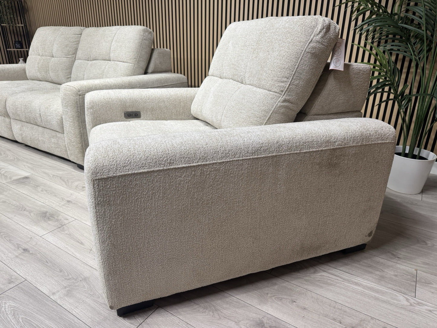DFS Una 3 Seater Sofa + Love Chair Power Slider Set RRP £2398
