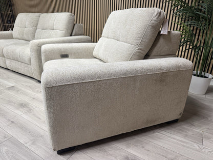 DFS Una 3 Seater Sofa + Love Chair Power Slider Set RRP £2398