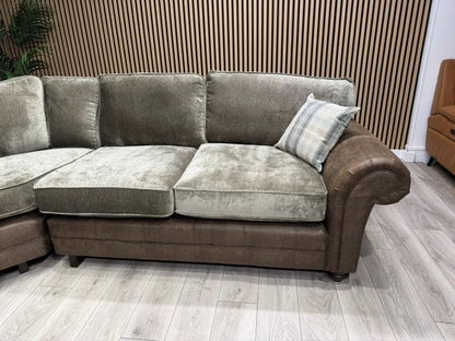 Oakfurnitureland DARWIN 2 Corner 2 Large Fabric Corner Sofa - RRP £2899