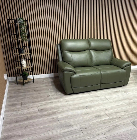 Furniture Village - SLOANE Leather 2 Seater Sofa, Oslo Pine - RRP £1,095