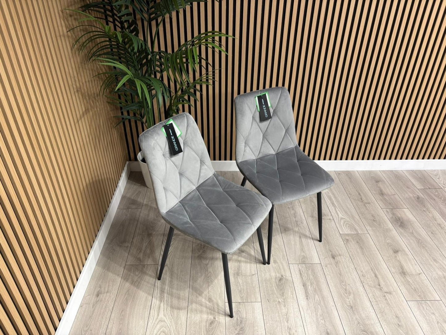 NEXT Sample - Brushed velvet dining chairs