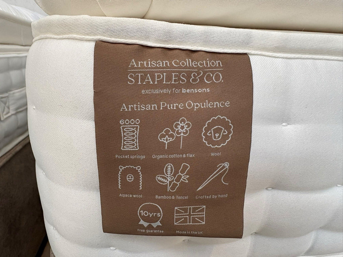 Staples Artisan Pure INDULGENCE / OPULENCE Zip & Link Mattress, 6ft Superking