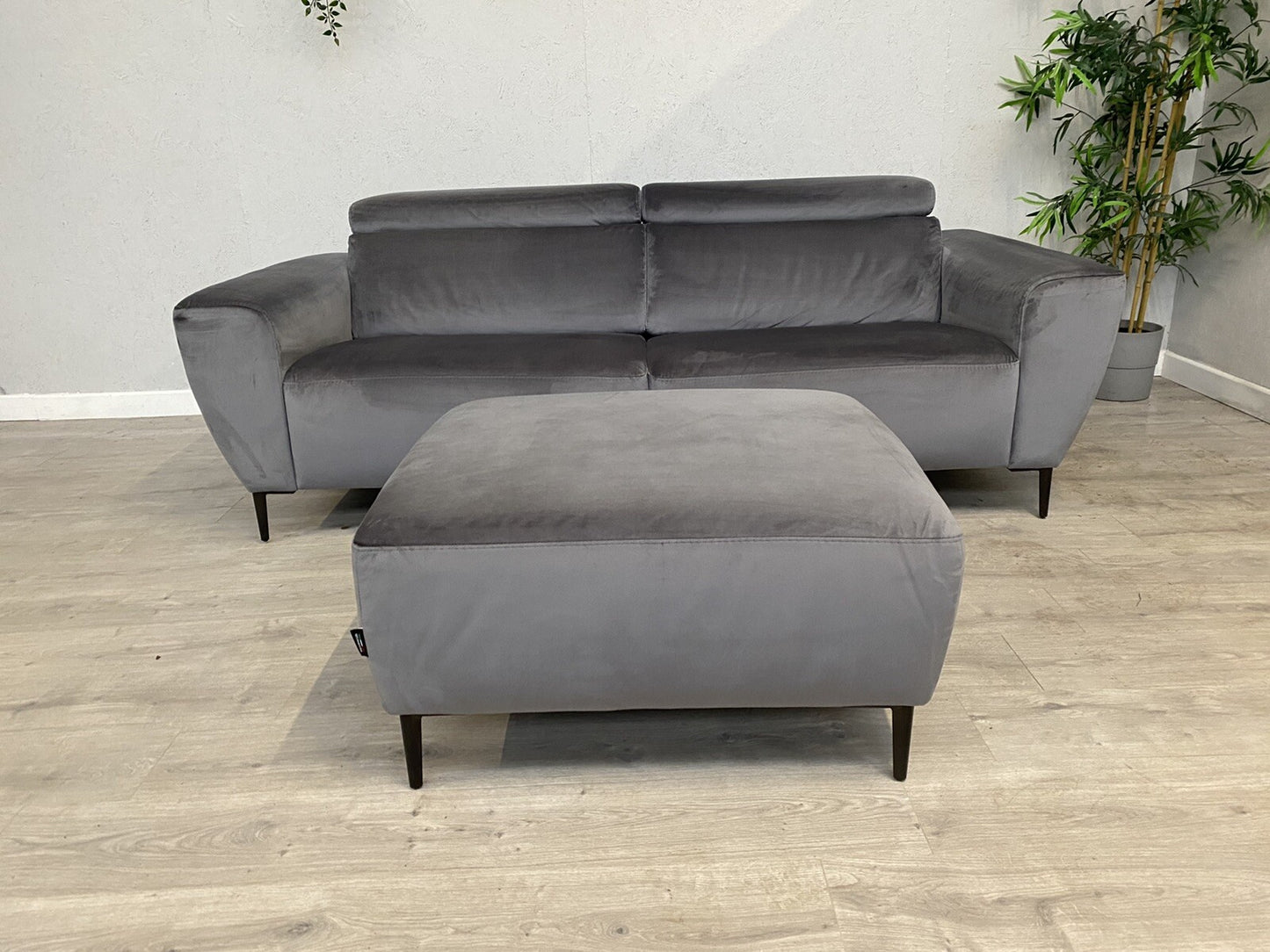 Furniture Village Nicoletti MILANO Fabric 3 Seater Sofa + Footstool - RRP £4,090