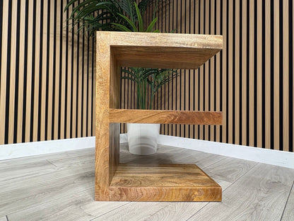 NEXT Sample - Cuba Mango Wood E Shape Shelving Unit - RRP: £459