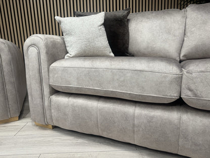 DEVINE Glamour Fabric 2 Seater Sofa Stone